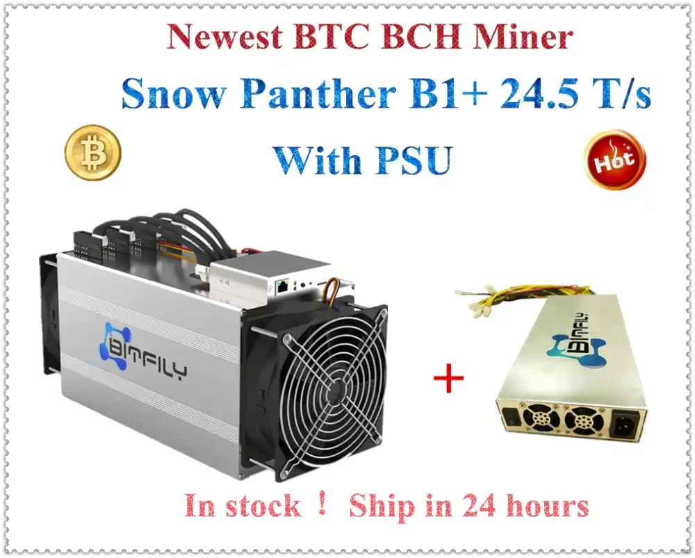 New Btc Asic Bitfily Miner Snow Panther B1 24 5th S 2 1kw With - 